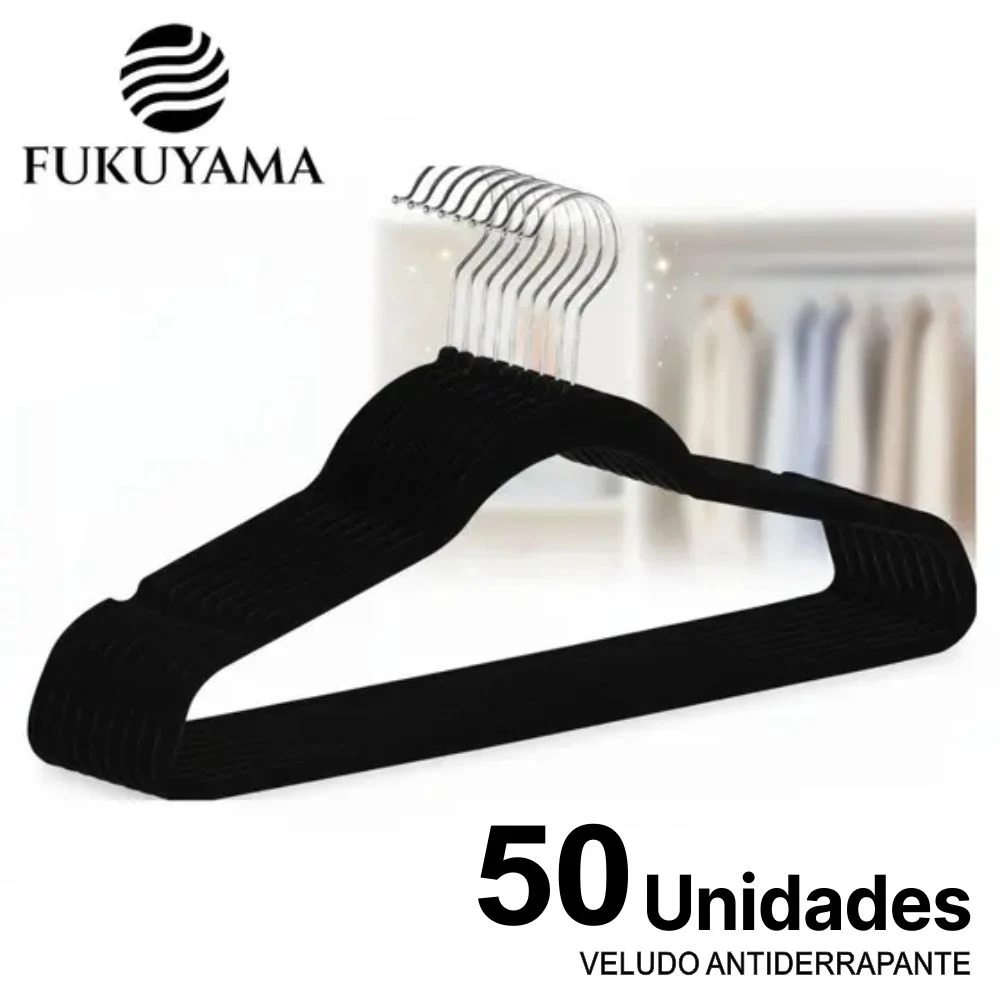 Kit 50 Cabides de Veludo Premium Com Gancho Giratório 360° Slim Antideslizante