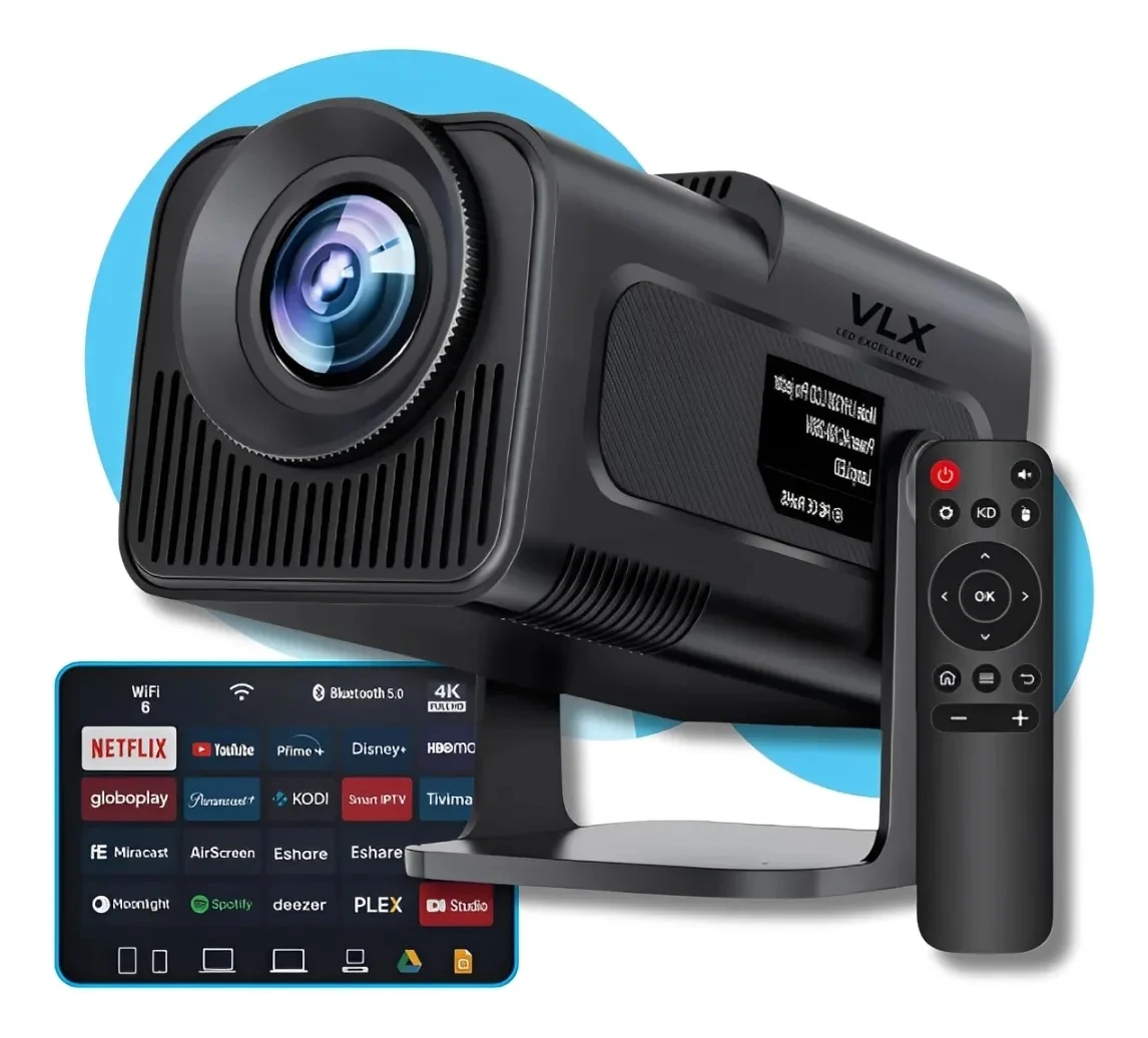 Projetor Inteligente Portátil HY320 Original 5g Wifi Bluetooth 5.0 Android 11 4K Ultra HD HDMI